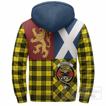 MacLeod (McLeod) Crest Tartan Sherpa Hoodie with Lion Rampant Saltire Style