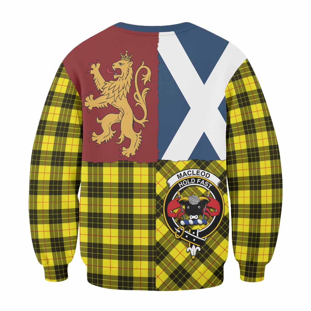 MacLeod (McLeod) Crest Tartan Sweatshirt with Lion Rampant Saltire Style