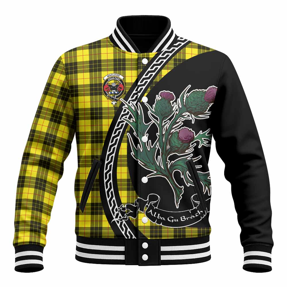 MacLeod (McLeod) Family Crest Tartan Baseball Jacket Alba Thistle Inspired - Tartan Vibes Clothing