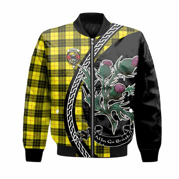 MacLeod (McLeod) Family Crest Tartan Bomber Jacket Alba Thistle Inspired