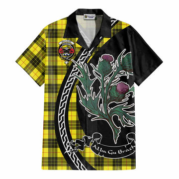 MacLeod (McLeod) Family Crest Tartan Cotton Hawaiian Shirt Alba Thistle Inspired