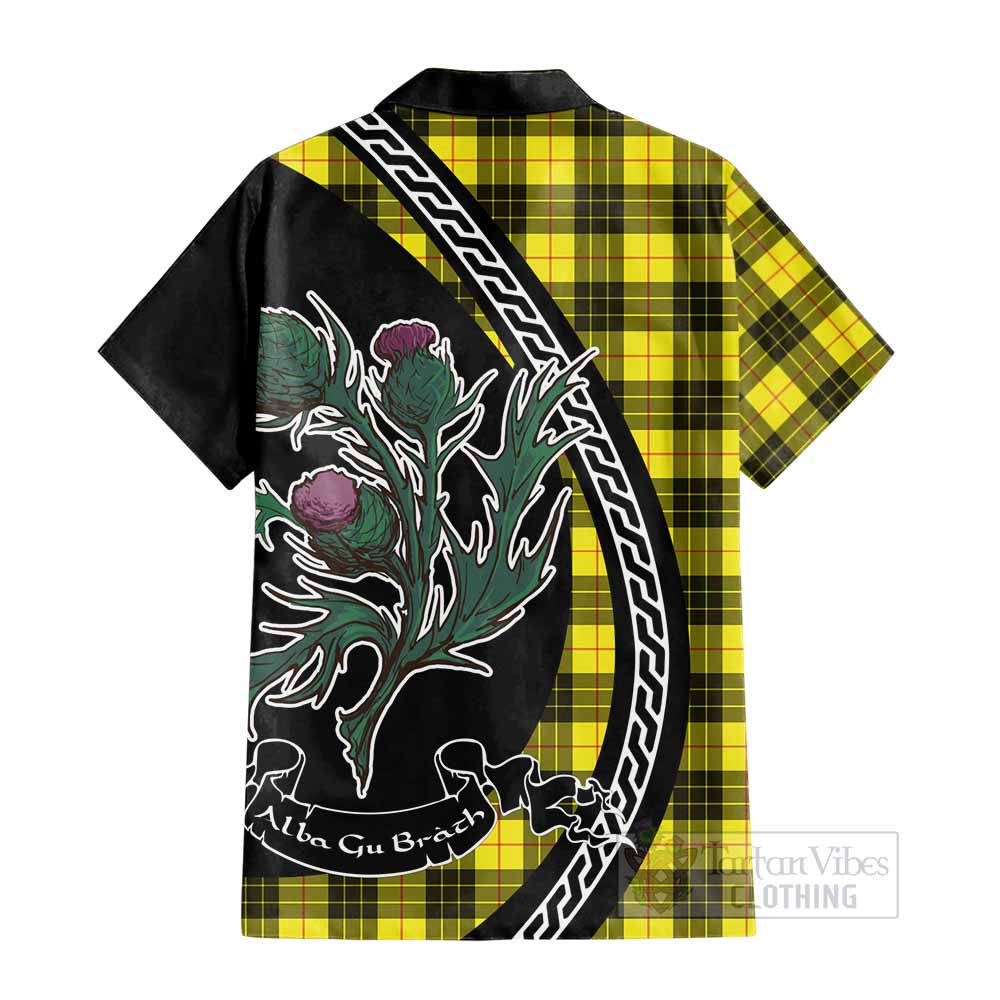 MacLeod (McLeod) Family Crest Tartan Cotton Hawaiian Shirt Alba Thistle Inspired - Tartan Vibes Clothing