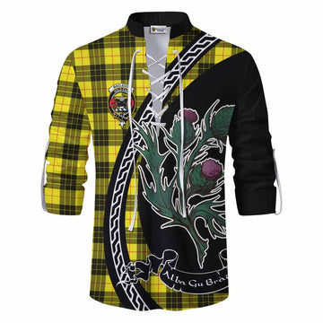 MacLeod (McLeod) Family Crest Tartan Ghillie Shirt Alba Thistle Inspired