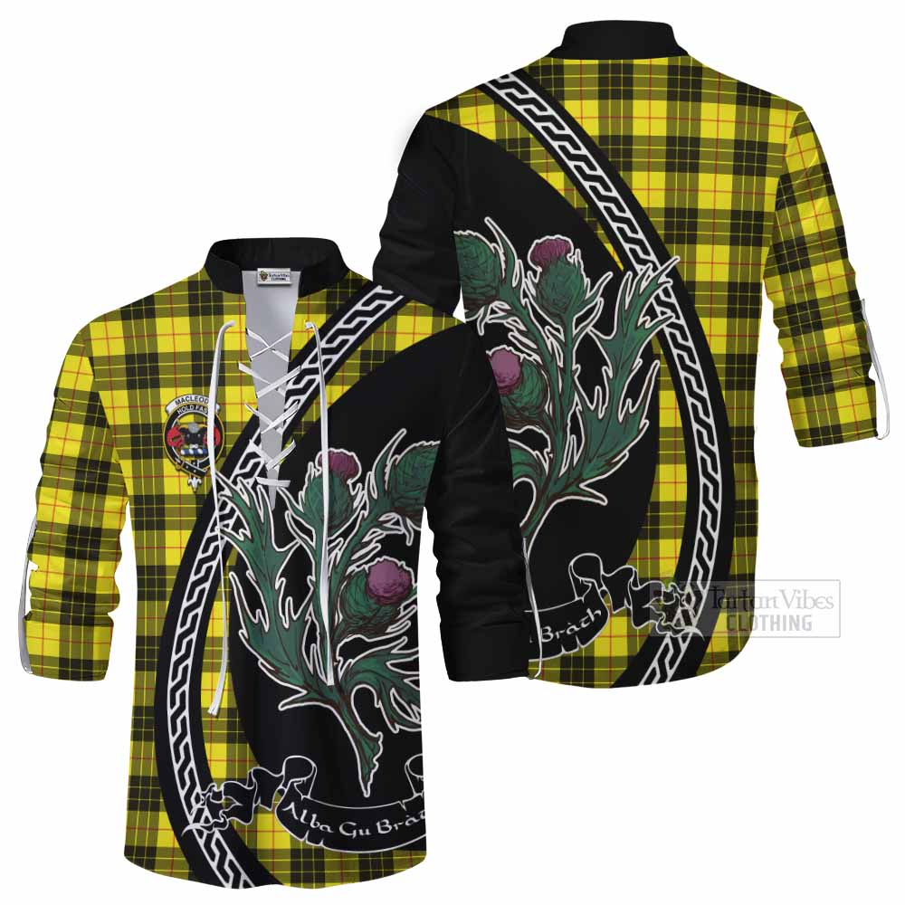 MacLeod (McLeod) Family Crest Tartan Ghillie Shirt Alba Thistle Inspired - Tartan Vibes Clothing