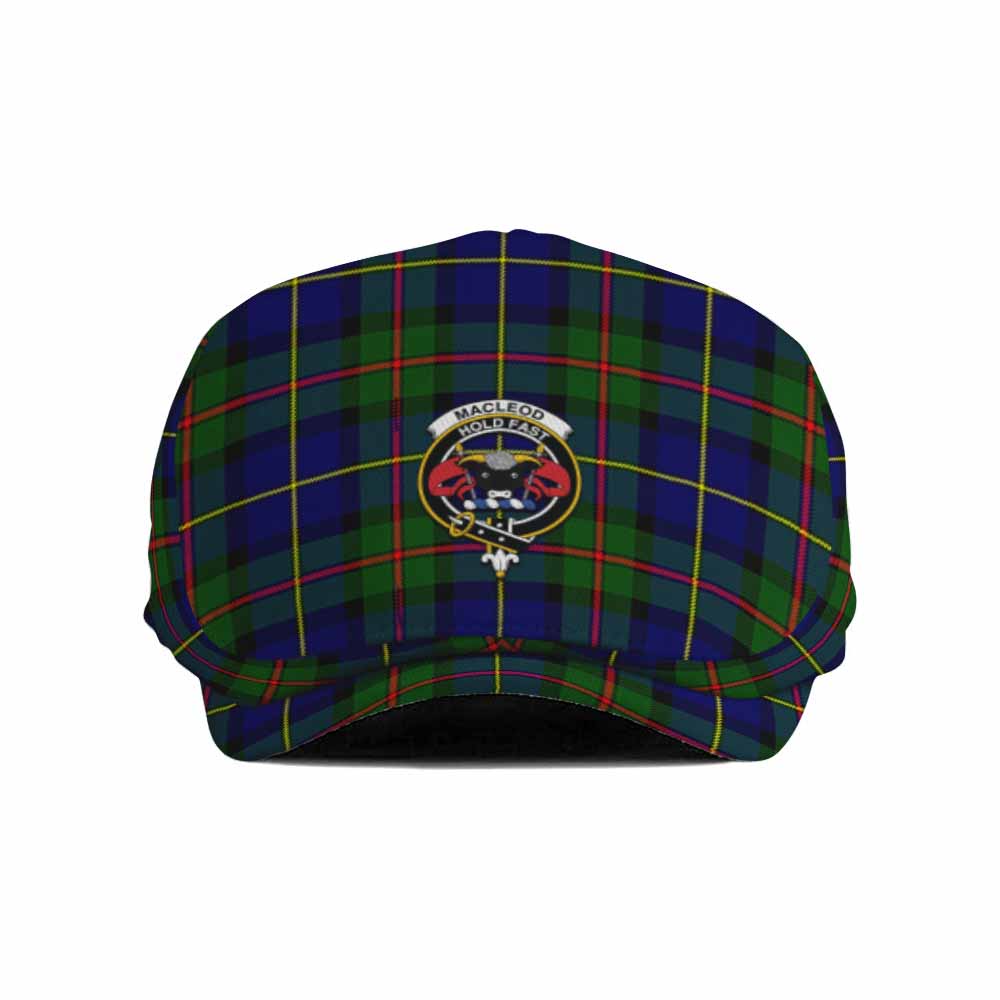 MacLeod (McLeod) Family Crest Tartan Jeff Cap, Tartan Flat Cap