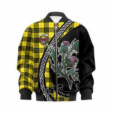 MacLeod (McLeod) Family Crest Tartan Kid Bomber Jacket Alba Thistle Inspired - Tartan Vibes Clothing