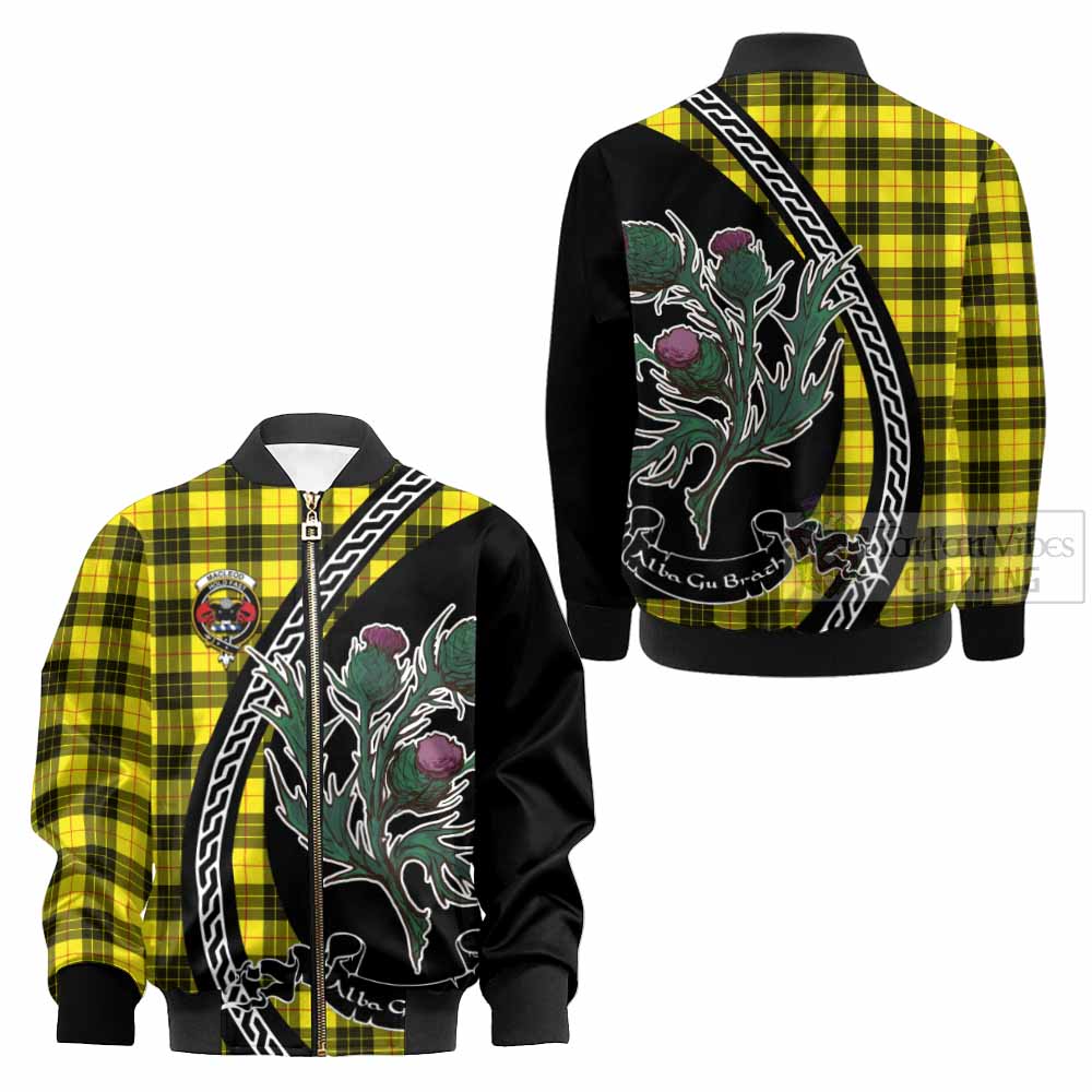 MacLeod (McLeod) Family Crest Tartan Kid Bomber Jacket Alba Thistle Inspired - Tartan Vibes Clothing