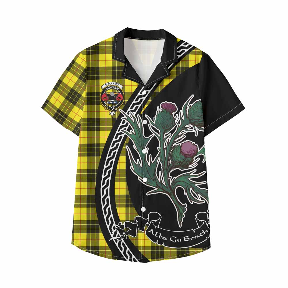MacLeod (McLeod) Family Crest Tartan Kid Hawaiian Shirt Alba Thistle Inspired - Tartan Vibes Clothing
