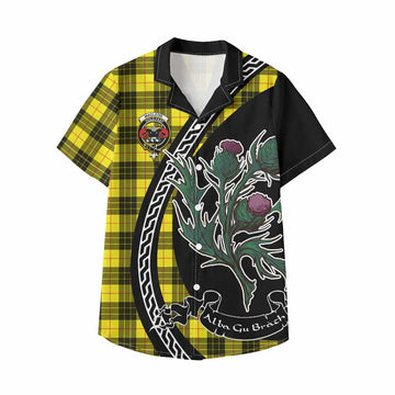 MacLeod (McLeod) Family Crest Tartan Kid Hawaiian Shirt Alba Thistle Inspired - Tartan Vibes Clothing