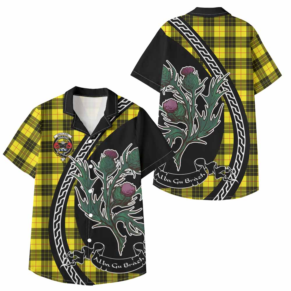 MacLeod (McLeod) Family Crest Tartan Kid Hawaiian Shirt Alba Thistle Inspired - Tartan Vibes Clothing