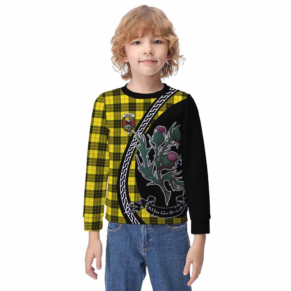 MacLeod (McLeod) Family Crest Tartan Kid Knitted Sweatshirt Alba Thistle Inspired - Tartan Vibes Clothing