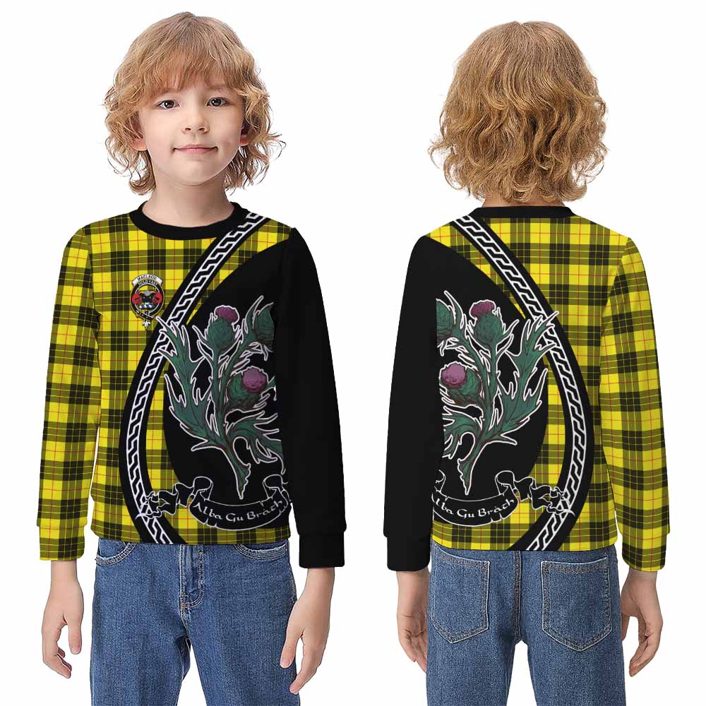 MacLeod (McLeod) Family Crest Tartan Kid Knitted Sweatshirt Alba Thistle Inspired - Tartan Vibes Clothing