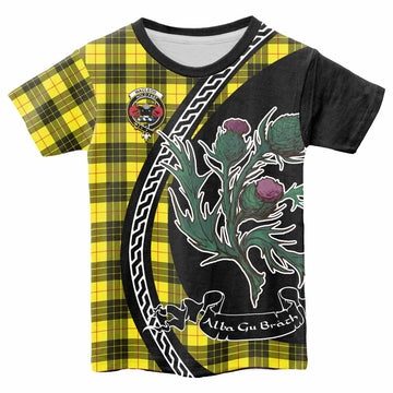 MacLeod (McLeod) Family Crest Tartan Kid T-shirt Alba Thistle Inspired