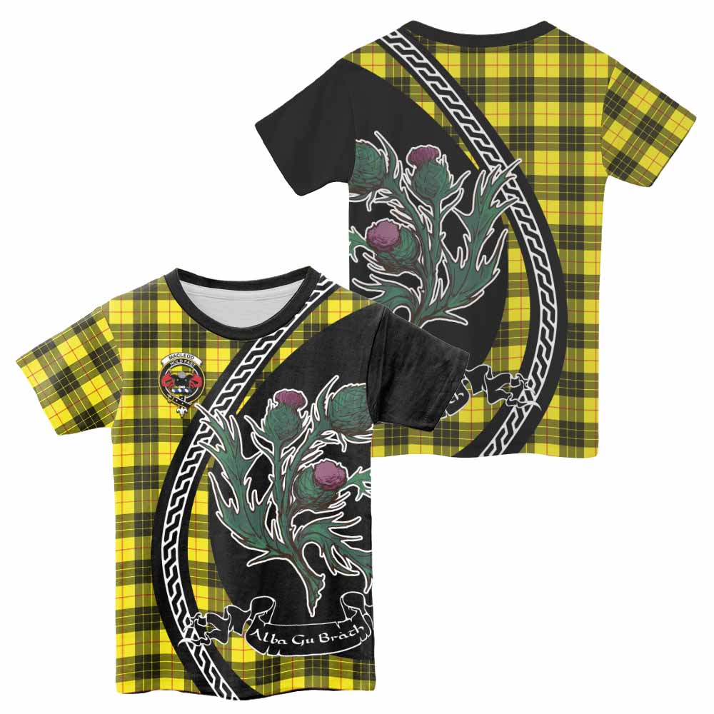 MacLeod (McLeod) Family Crest Tartan Kid T-shirt Alba Thistle Inspired - Tartan Vibes Clothing