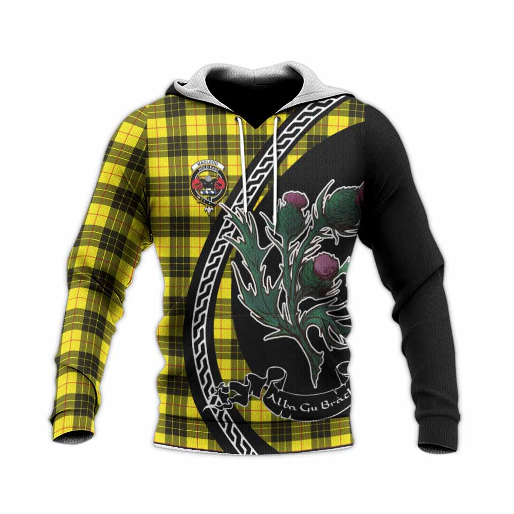 MacLeod (McLeod) Family Crest Tartan Knitted Hoodie Alba Thistle Inspired - Tartan Vibes Clothing