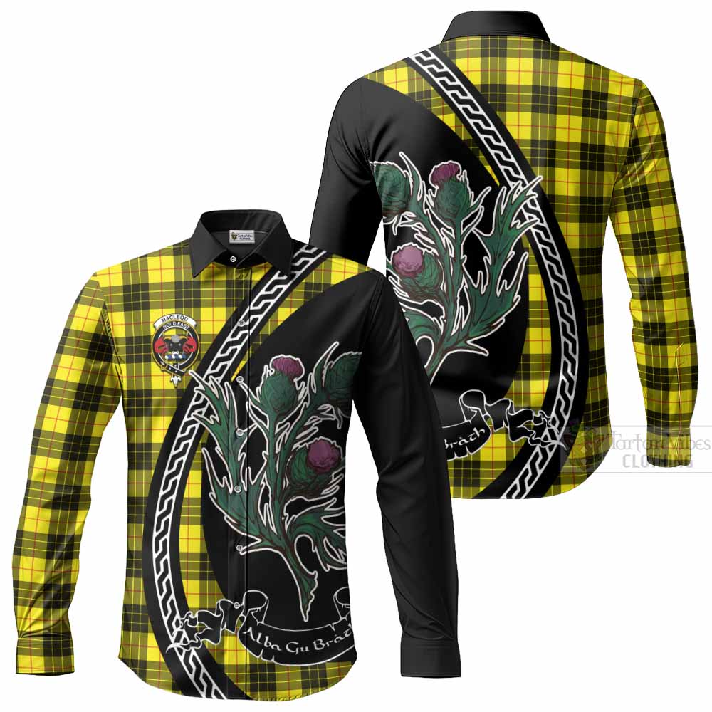MacLeod (McLeod) Family Crest Tartan Long Sleeve Button Shirts Alba Thistle Inspired - Tartan Vibes Clothing