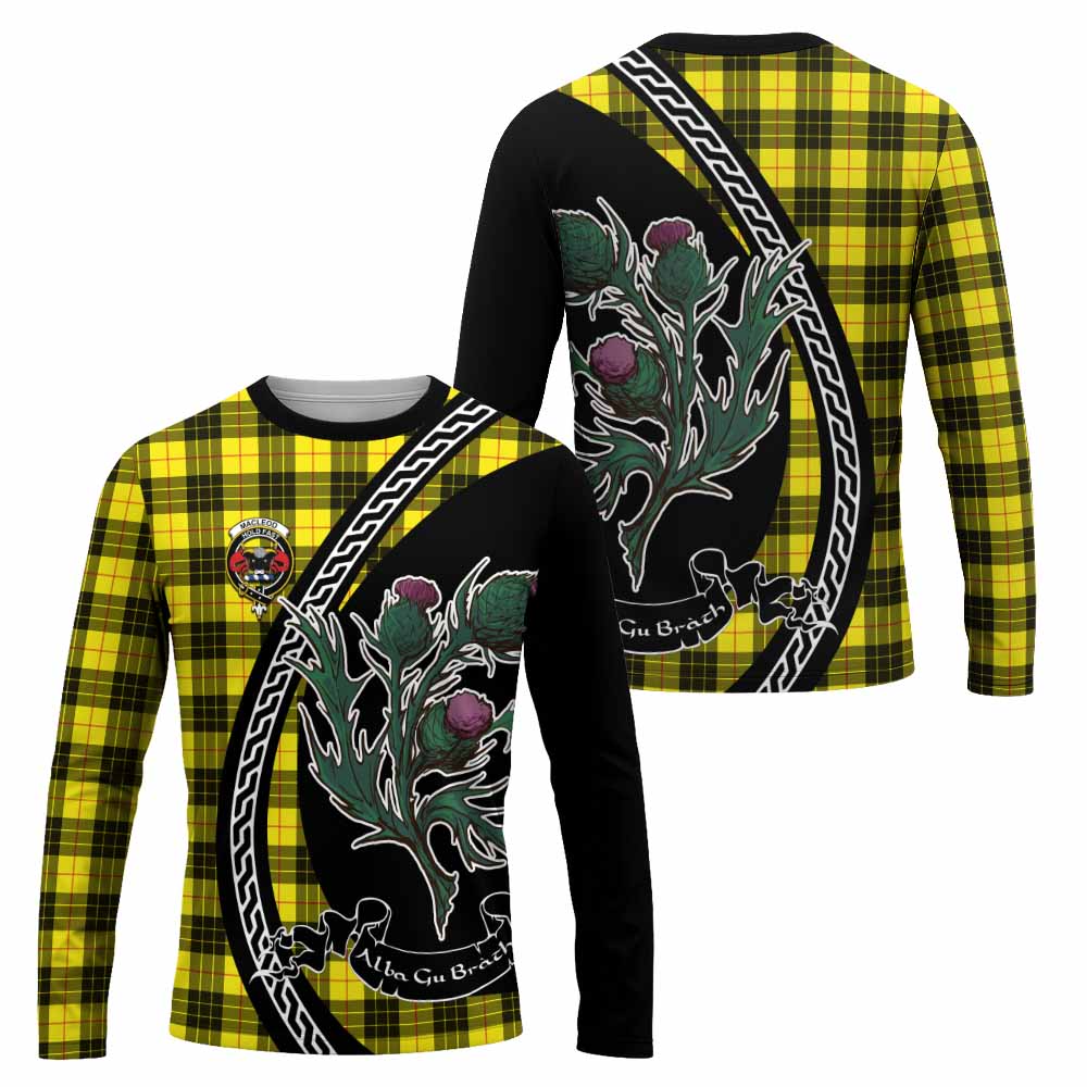 MacLeod (McLeod) Family Crest Tartan Long Sleeve T-Shirt Alba Thistle Inspired - Tartan Vibes Clothing