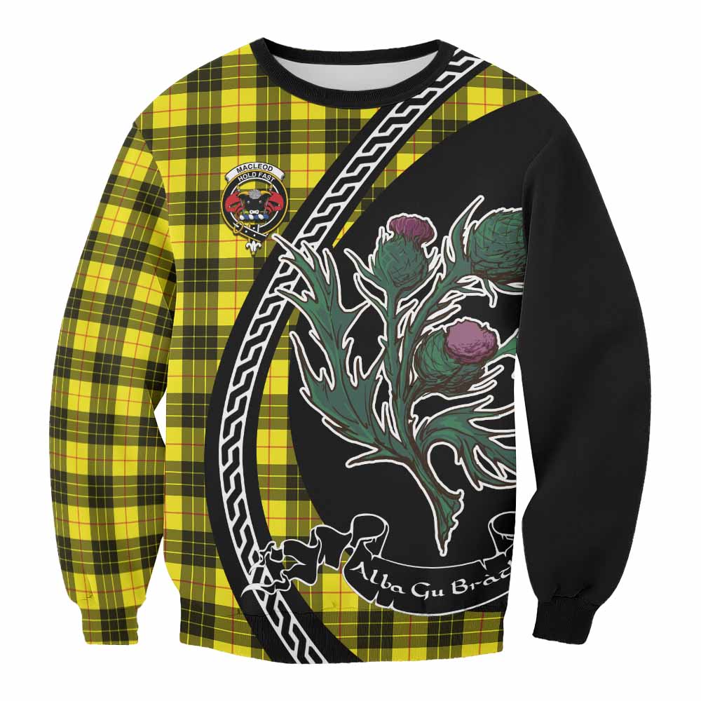 MacLeod (McLeod) Family Crest Tartan Sweatshirt Alba Thistle Inspired - Tartan Vibes Clothing