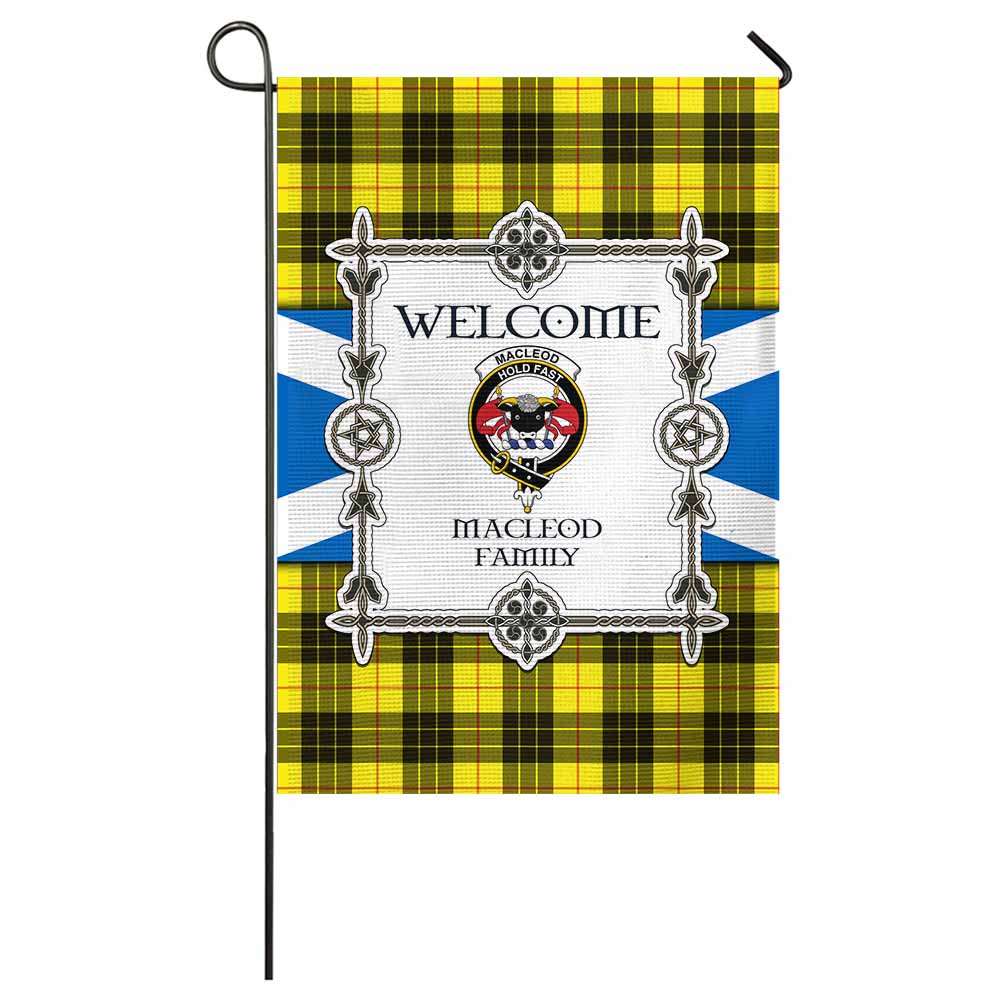 MacLeod (McLeod) Family Crest Tartan Welcome Garden Flag Saltire Harmony Style - Tartan Vibes Clothing