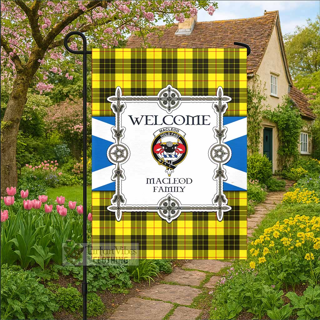 MacLeod (McLeod) Family Crest Tartan Welcome Garden Flag Saltire Harmony Style - Tartan Vibes Clothing