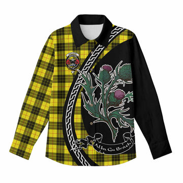 MacLeod (McLeod) Family Crest Tartan Women Casual Shirt Alba Thistle Inspired - Tartan Vibes Clothing