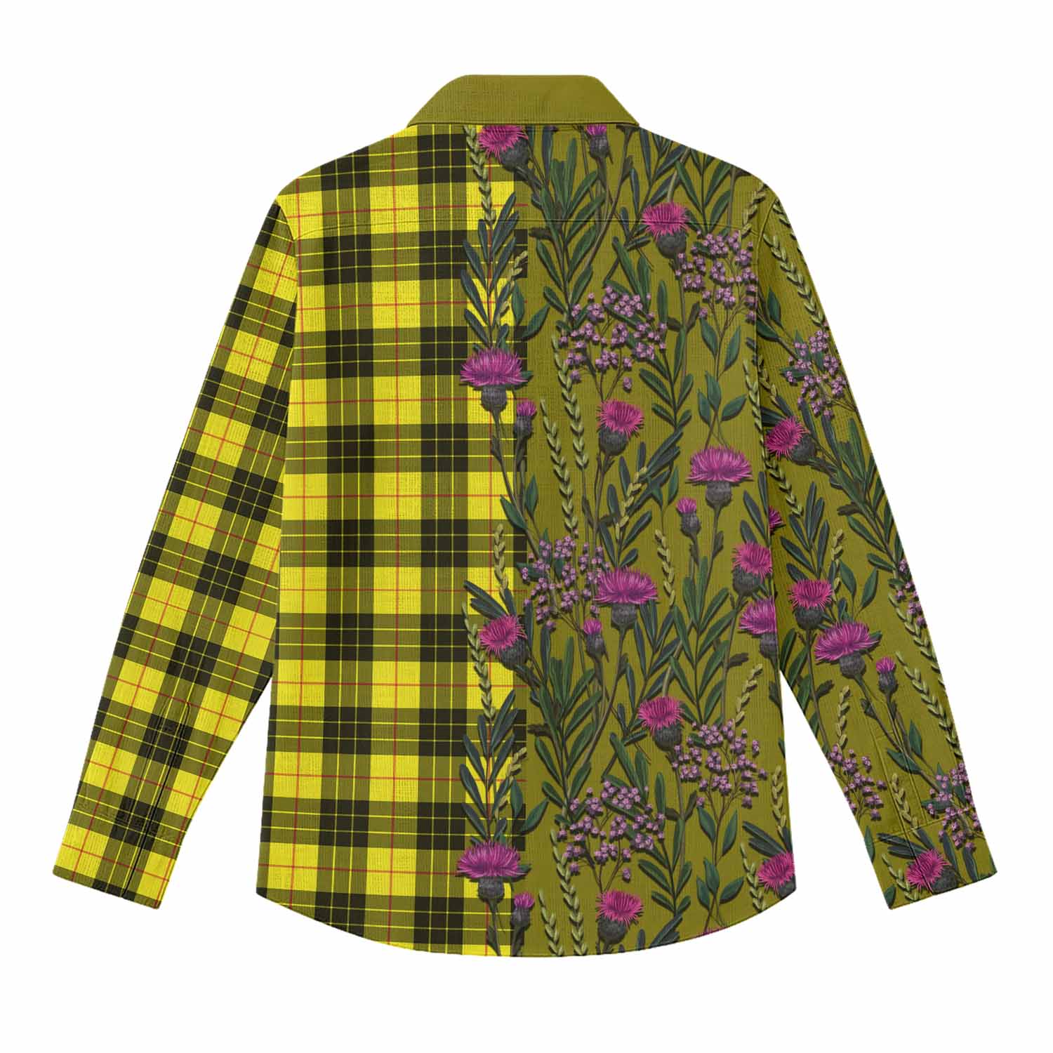 MacLeod (McLeod) Family Crest Tartan Women Casual Shirt Scottish Thistle Flower Pattern Half Style - Tartan Vibes Clothing