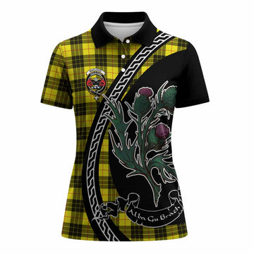 MacLeod (McLeod) Family Crest Tartan Women Polo Shirt Alba Thistle Inspired