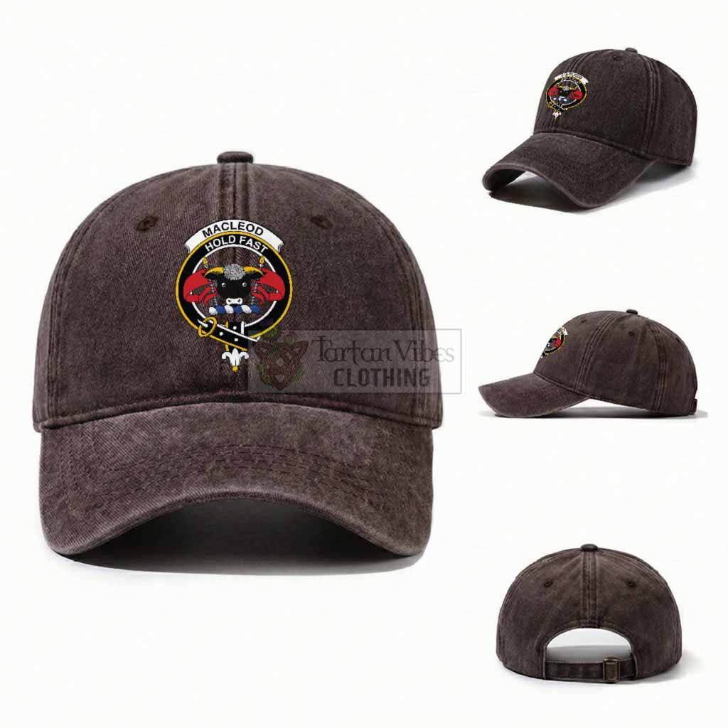 MacLeod (McLeod) Scottish Clan Crest Washed Baseball Cap