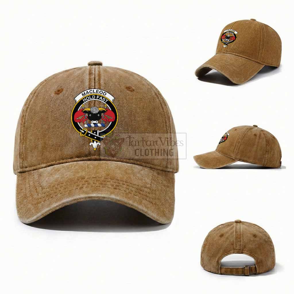 MacLeod (McLeod) Scottish Clan Crest Washed Baseball Cap
