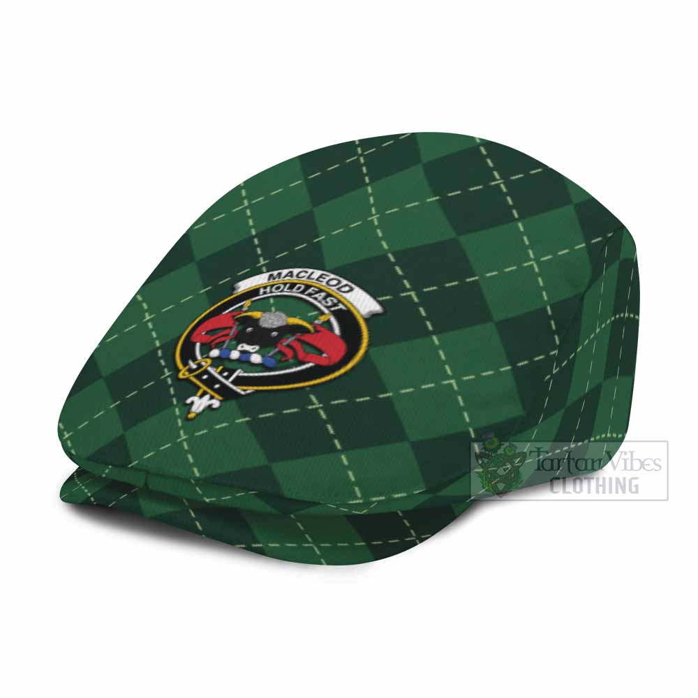 MacLeod (McLeod) Scottish Family Crest Flat Cap Green Argyle Classic Style - Tartan Vibes Clothing