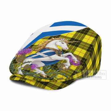 MacLeod (McLeod) Scottish Tartan Unicorn Heritage Flat Cap, Jeff Cap