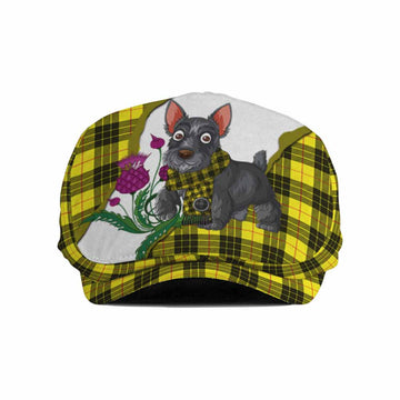 MacLeod (McLeod) Scottish Terrier Tartan Flat Cap, Jeff Cap Thistle Heritage Art
