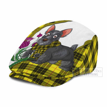 MacLeod (McLeod) Scottish Terrier Tartan Flat Cap, Jeff Cap Thistle Heritage Art