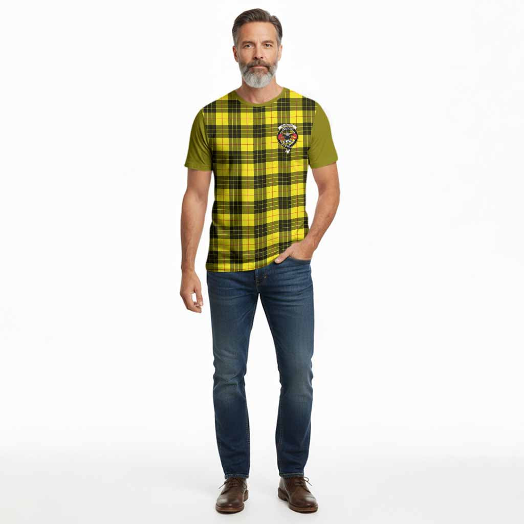 MacLeod (McLeod) Tartan Accent Cotton T-shirt with Family Crest