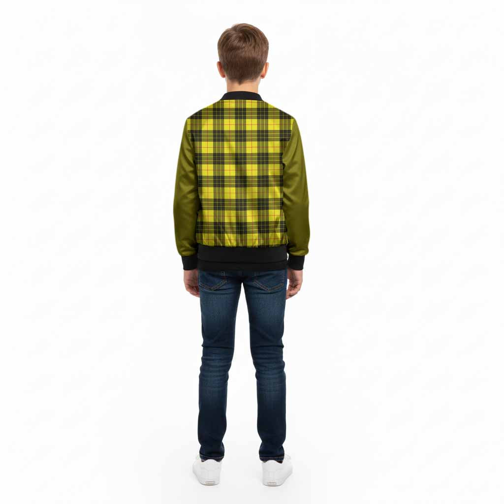 MacLeod (McLeod) Tartan Accent Kid Bomber Jacket with Family Crest