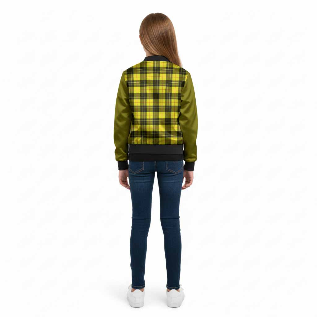 MacLeod (McLeod) Tartan Accent Kid Bomber Jacket with Family Crest