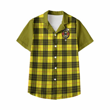 MacLeod (McLeod) Tartan Accent Kid Hawaiian Shirt with Family Crest