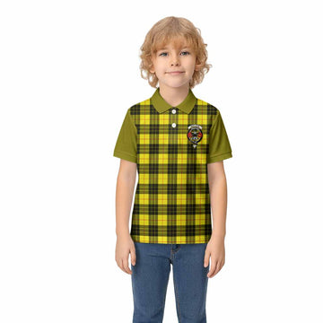 MacLeod (McLeod) Tartan Accent Kid Polo Shirt with Family Crest