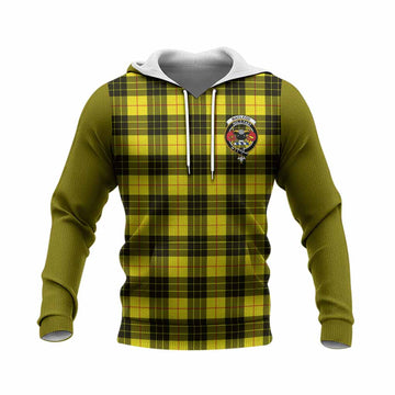 MacLeod (McLeod) Tartan Accent Knitted Hoodie with Family Crest