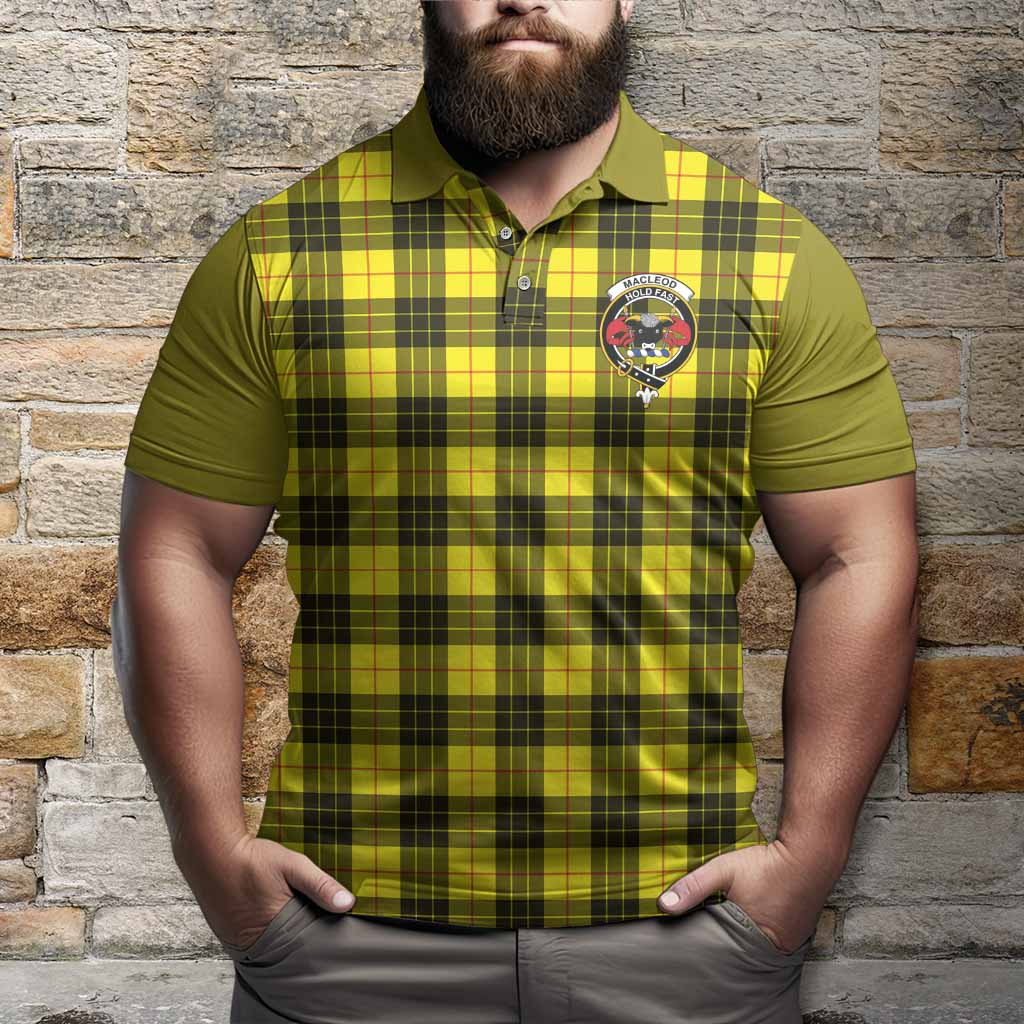 MacLeod (McLeod) Tartan Accent Polo Shirt with Family Crest