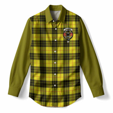 MacLeod (McLeod) Tartan Accent Women Casual Shirt with Family Crest