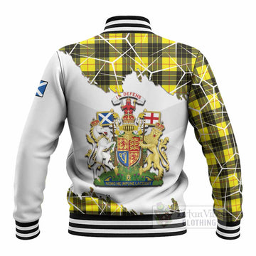 MacLeod (McLeod) Tartan Baseball Jacket with Family Crest and Lion Rampant Grunge Style