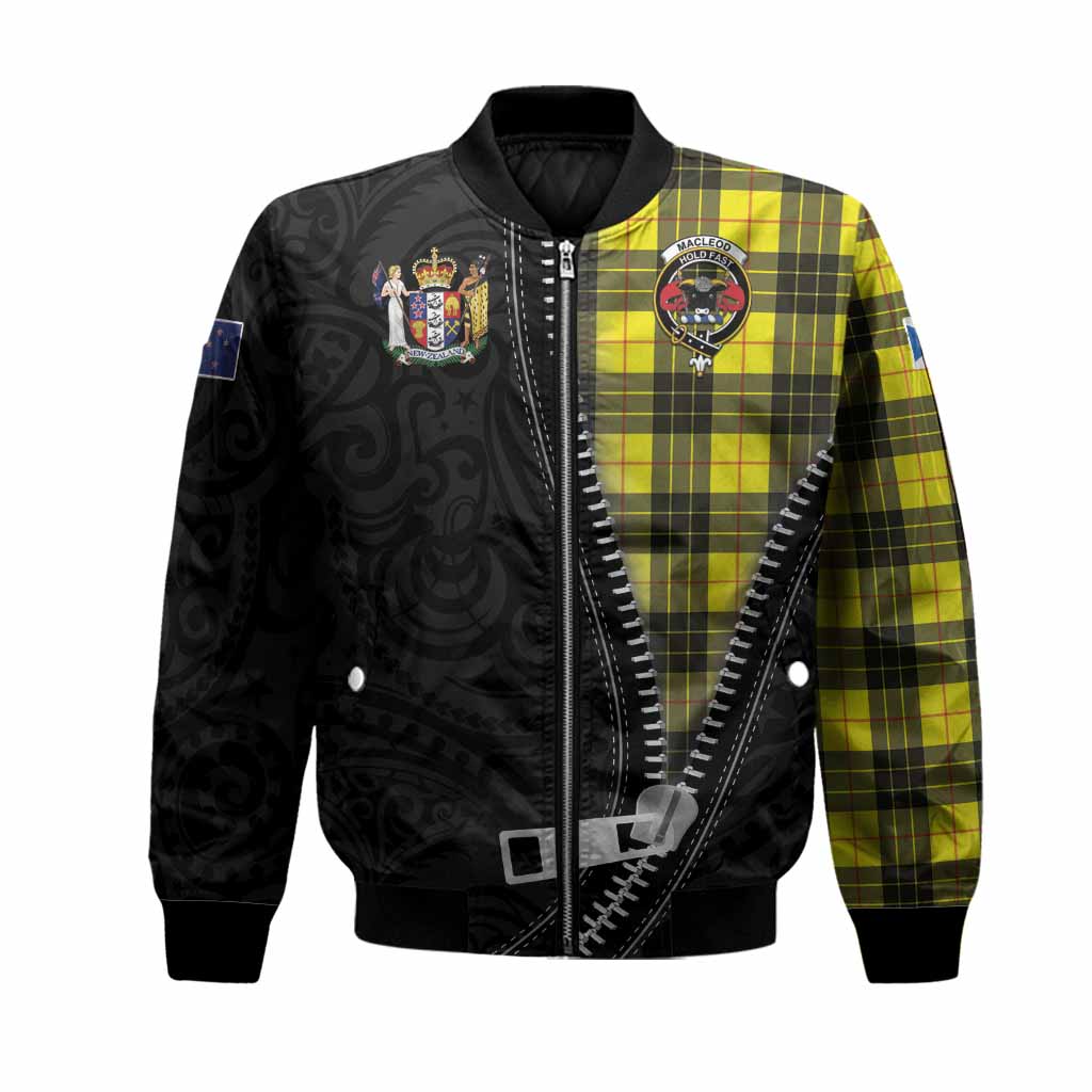 MacLeod (McLeod) Tartan Bomber Jacket New Zealand Pattern Unique Zipper Stylized