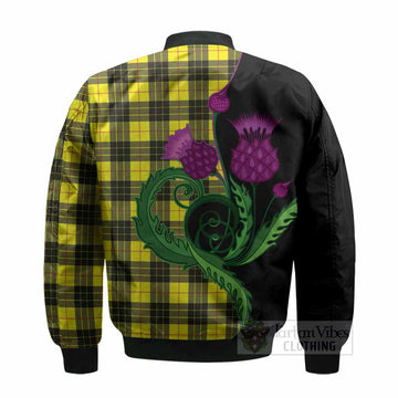 MacLeod (McLeod) Tartan Bomber Jacket Traditional Scottish Thistle