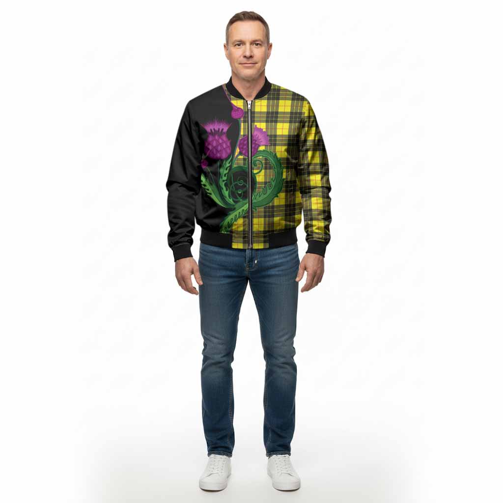 MacLeod (McLeod) Tartan Bomber Jacket Traditional Scottish Thistle