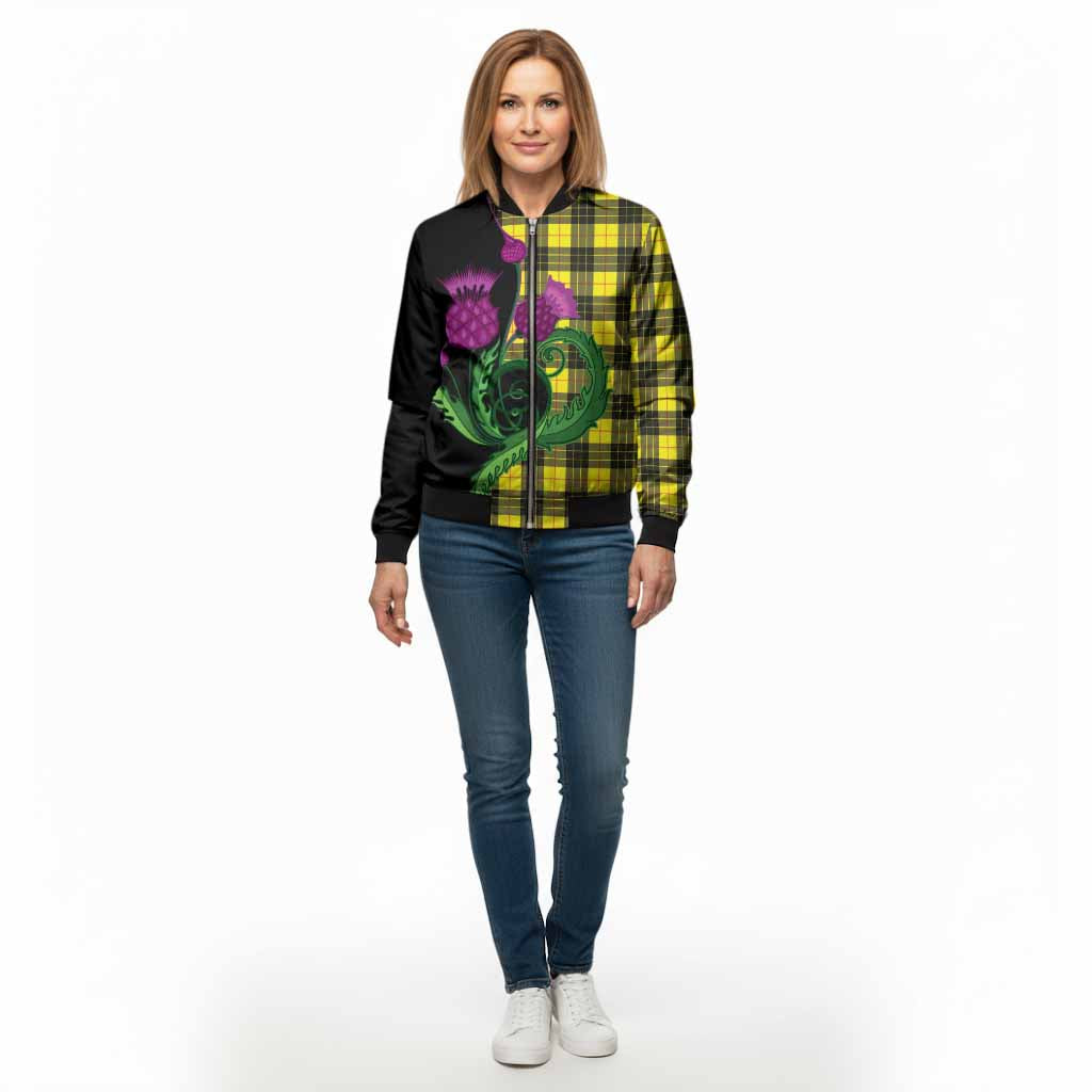 MacLeod (McLeod) Tartan Bomber Jacket Traditional Scottish Thistle