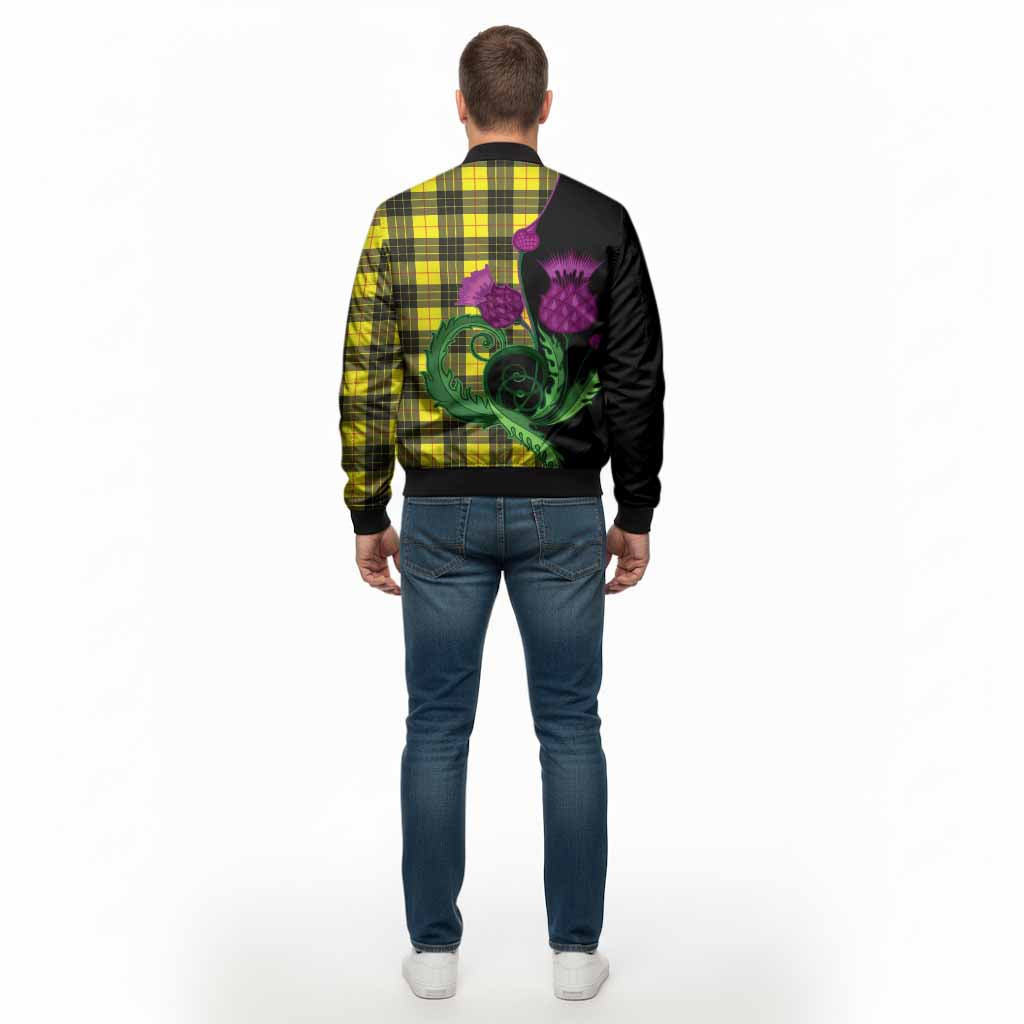 MacLeod (McLeod) Tartan Bomber Jacket Traditional Scottish Thistle
