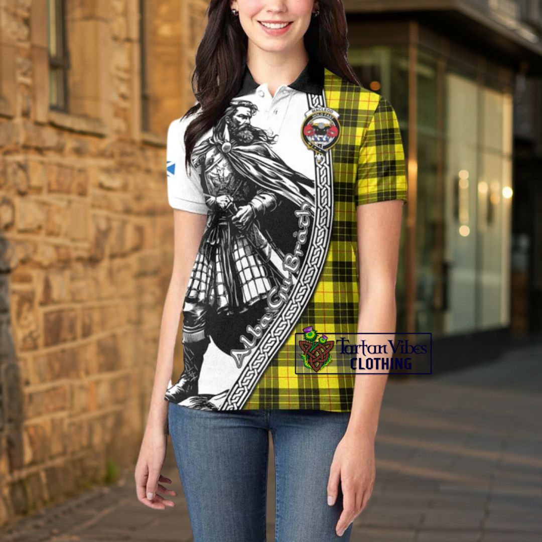 MacLeod (McLeod) Tartan Clan Crest Women's Polo Shirt with Highlander Warrior Celtic Style