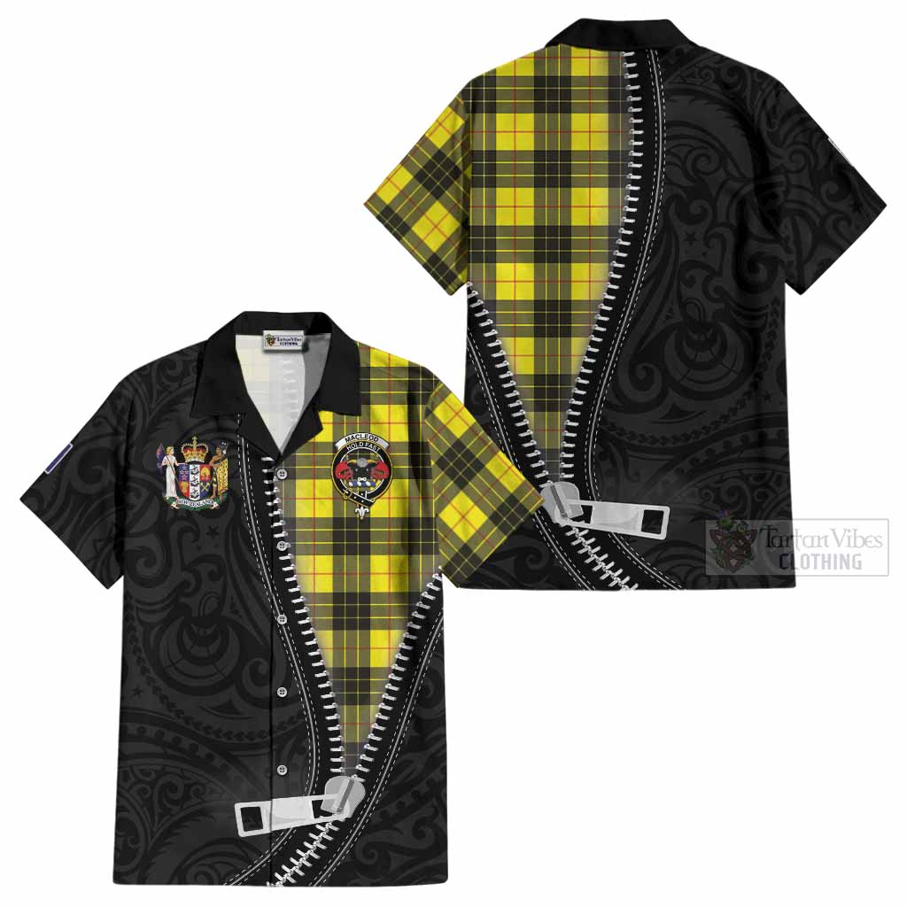 MacLeod (McLeod) Tartan Cotton Hawaiian Shirt New Zealand Pattern Unique Zipper Stylized