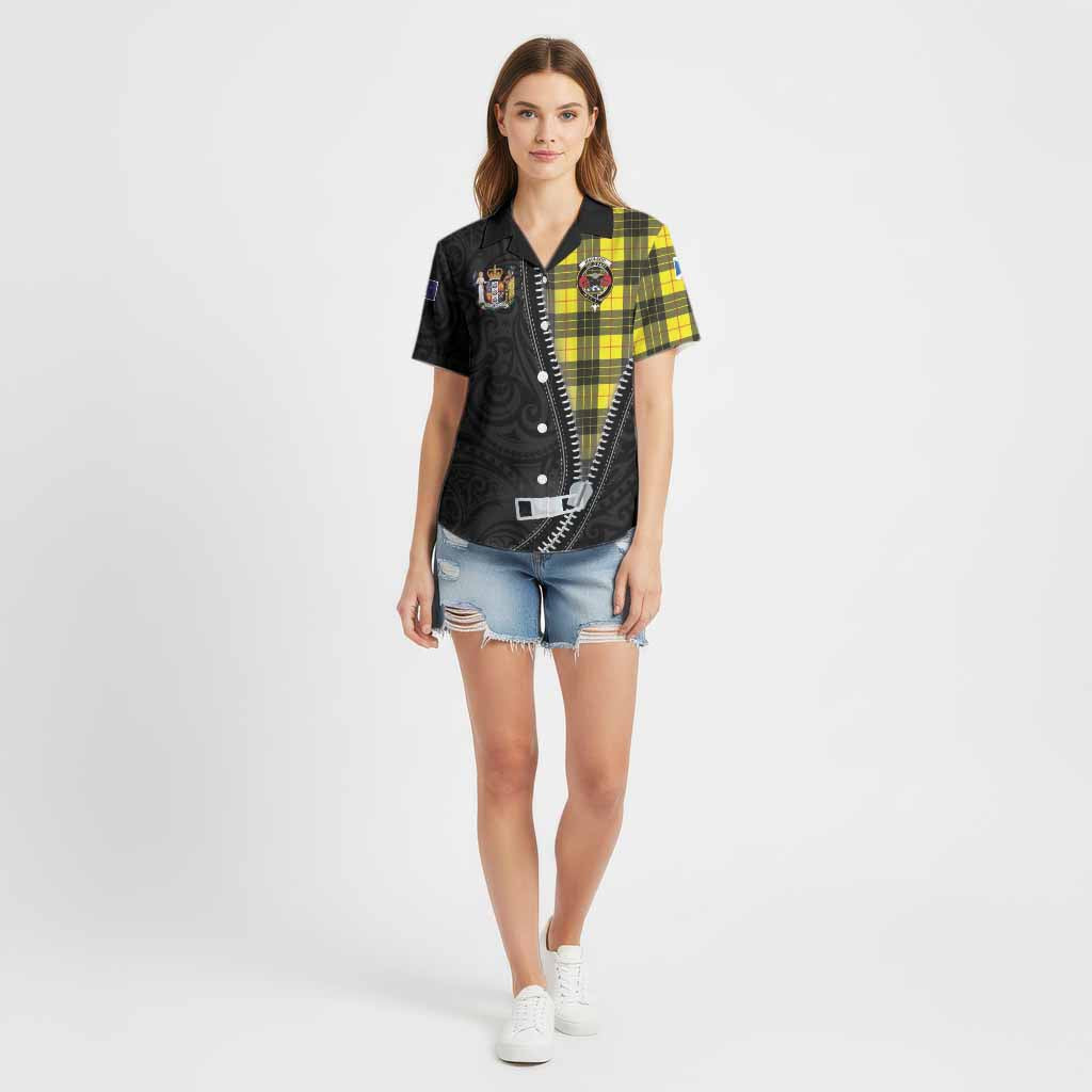MacLeod (McLeod) Tartan Cotton Hawaiian Shirt New Zealand Pattern Unique Zipper Stylized